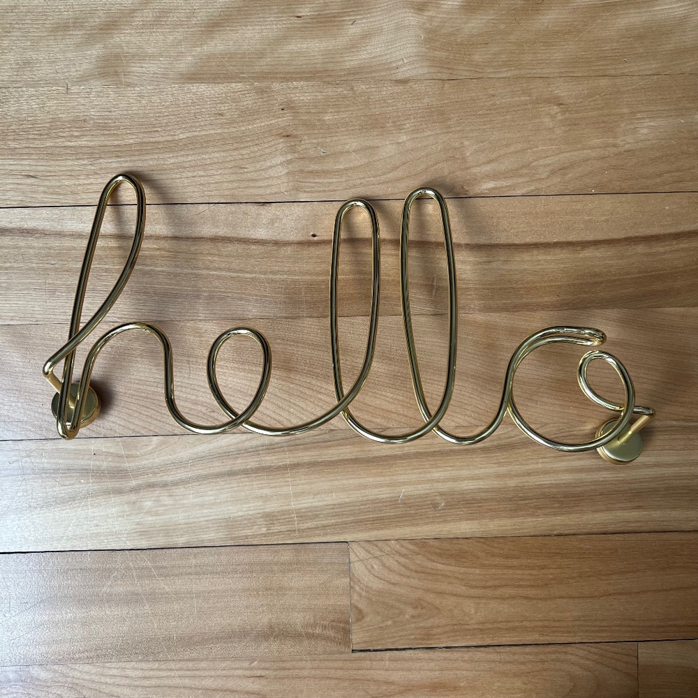 Umbra Wired Hello Gold Brass